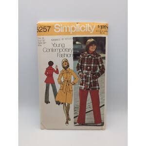 Vtg 1970s Simplicity Sewing Pattern Sz 16 Bust 38 Waist 30